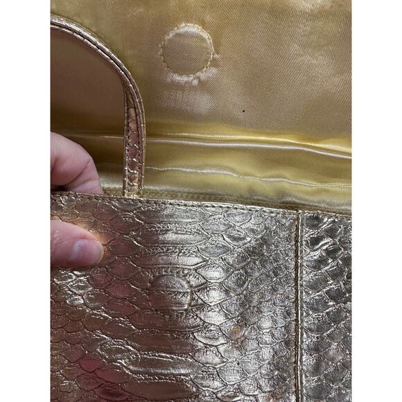 Vintage 90s Gold Jessica McClintock Convertible Clutch/Purse - Picture 6 of 9